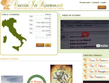 Tablet Screenshot of cacciainriserva.net